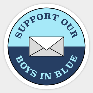 Support Our Boys In Blue - USPS Sticker